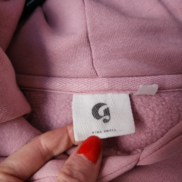 GLOSSIER Pink logo Hoodie oversized size XS‎ - Picture 8 of 9